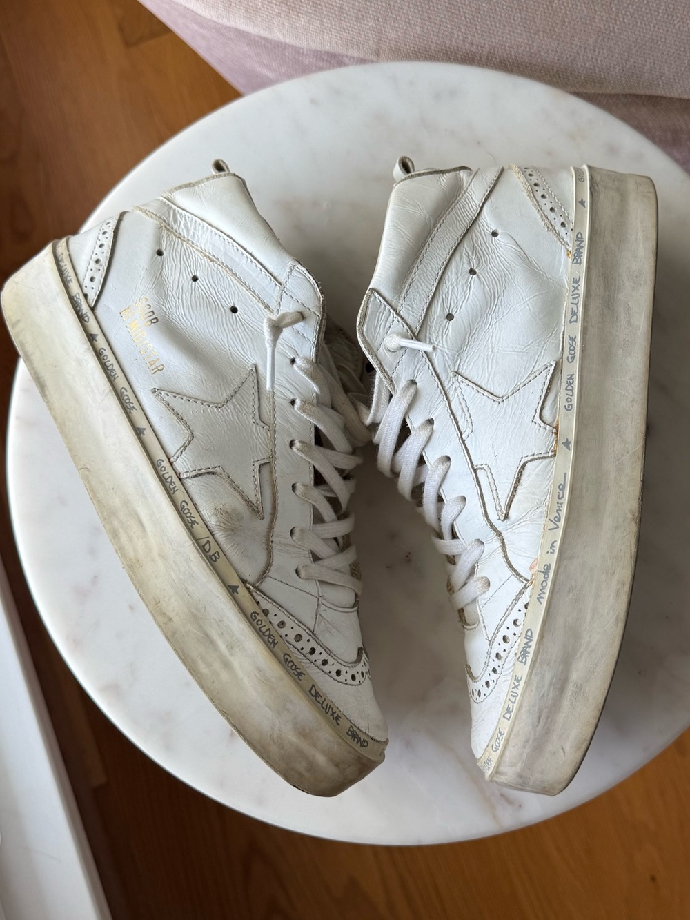Golden Goose Hi Mid Star Sneaker in White - Size 36 - Picture 4 of 8